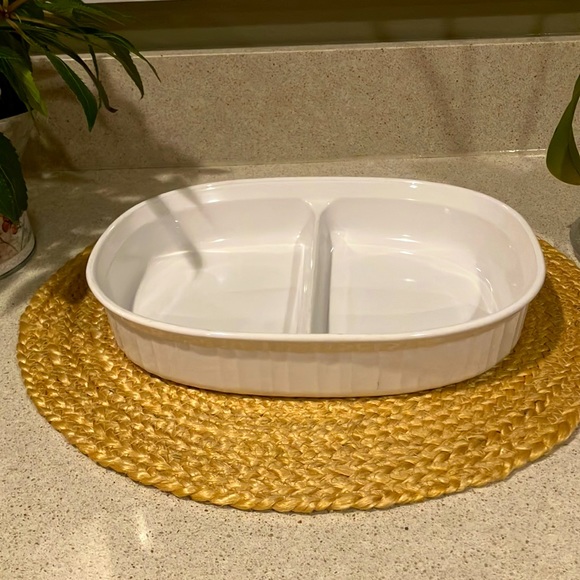 Corningware Kitchen Vintage Corning Ware French White Divided Baker 8l Poshmark